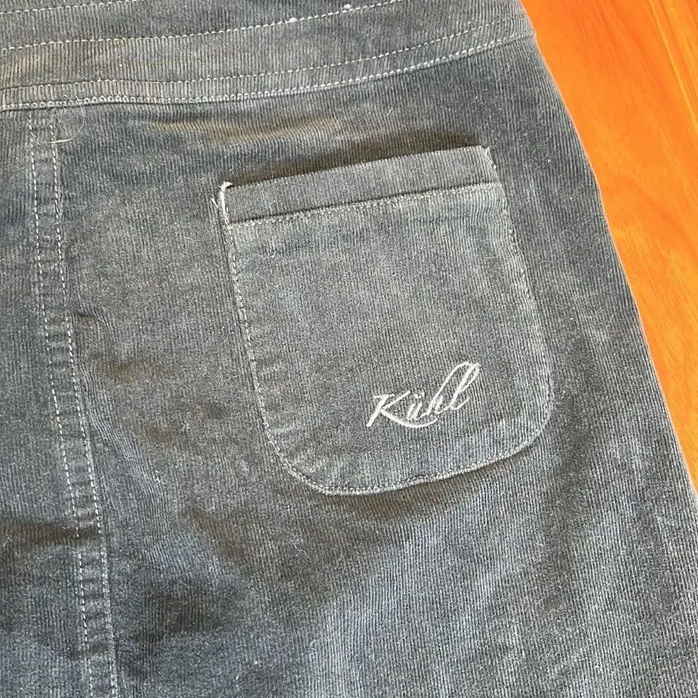 Kuhl Streamline Corduroy Button Front Skirt in Gray Size 8